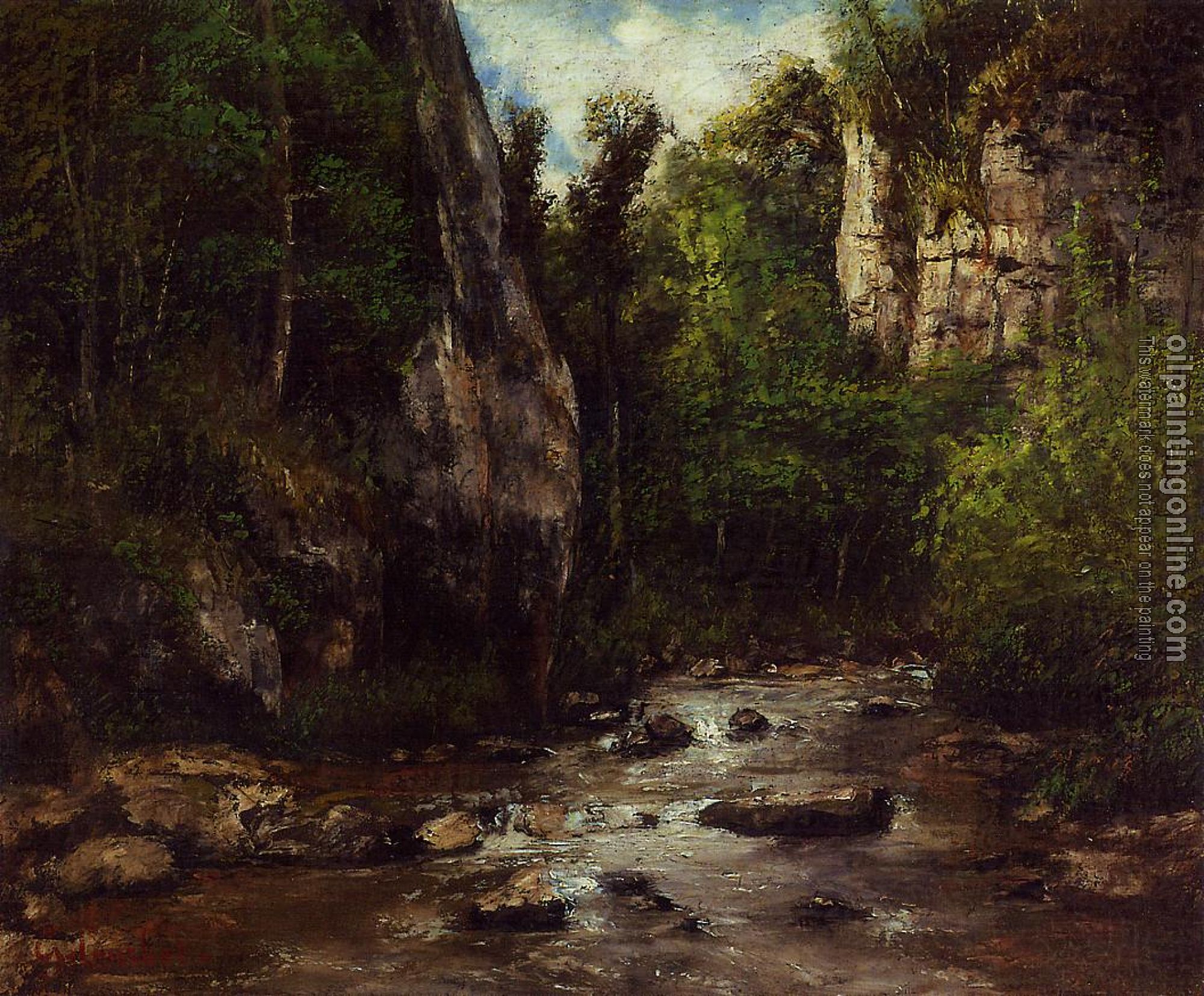 Courbet, Gustave - Landscape near Puit Noir, near Ornans